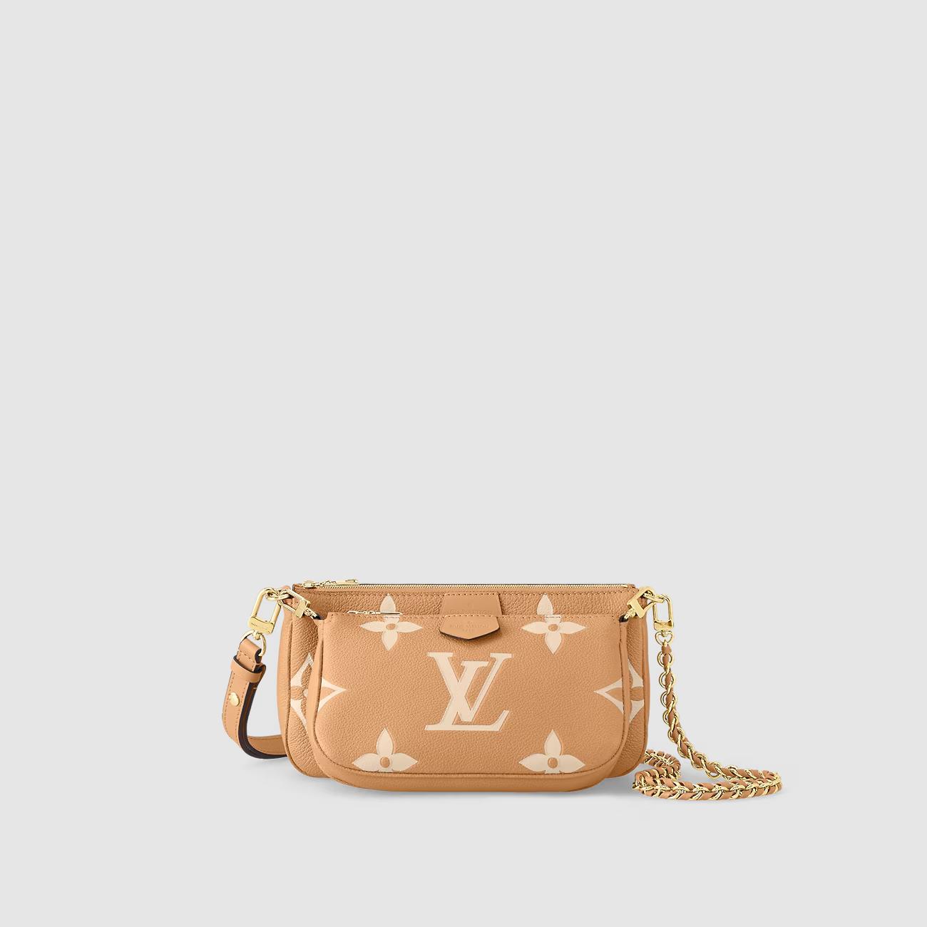 Túi Louis Vuitton Multi Pochette Accessoires Nữ Bicolor Cam Be